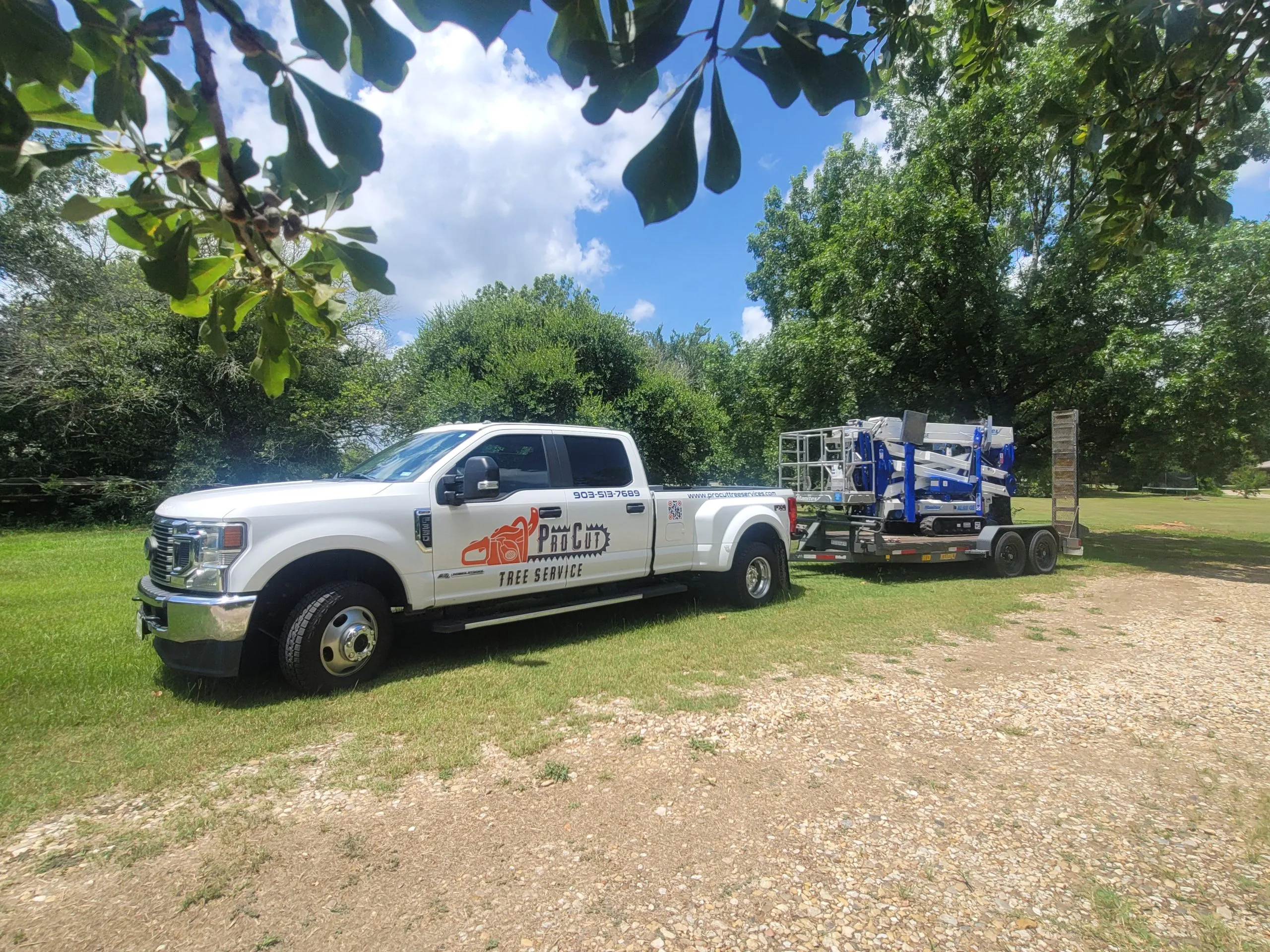 ProCut Tree Service equipment for tree trimming and removal near Greenville Texas