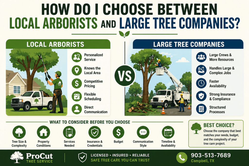 Local Arborists vs Large Tree Companies 2026 Smart Tips